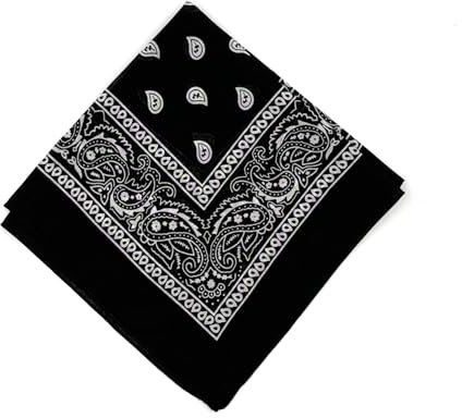 stylx Schals & Tücher Bandana Halstuch Bikertuch Nickituch Kopftuch Baumwolle Mundschutz Piratentuch ideal für Karneval Fasching Karnevalskostüm Hund Hundehalsband Hundetuch (schwarz)