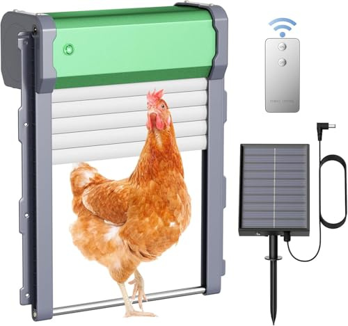 Porte Poulailler Automatique, Porte Poulailler Automatique Capteur de Lumière Contrôle de la Minuterie avec Deux Télécommandes,Porte Automatique Poulailler