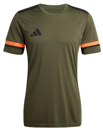 Adidas Homme SQUADRA25 Jersey Short Sleeve, Night Cargo/Black/Semi Impact Orange, M