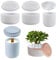 3 Stück Gießformen Silikon, Gießform Kerzenhalter Rund mit Deckel, Silikonform Schale für Beton Gießformen Gestreifte Vase Silikonform für Blumentöpfe, Duftkerzen, DIY Harzguss