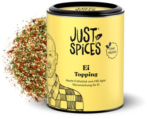 Just Spices Ei Topping I Streue Geschmack auf alle Ei-Speisen vom gekochten Ei bis Spiegelei I Gewürzdose, 55 g