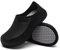 Rojeam Zapatillas de Cocina Hombre Zapatos de Trabajo Mujer Zapatos Antideslizantes Zapatillas Cocina Zapatos Impermeable Chef Negro, 42 EU