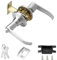 DAWRIS Door Knob Lever Handle with Locks - Bedroom Internal Door Handle Set with Keys for Security