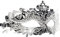 Maskerade Maske Mardi Gras Abschlussballmaske Kostüm Hochzeitsmaske Halloween Weihnachten Party Maske (silber)