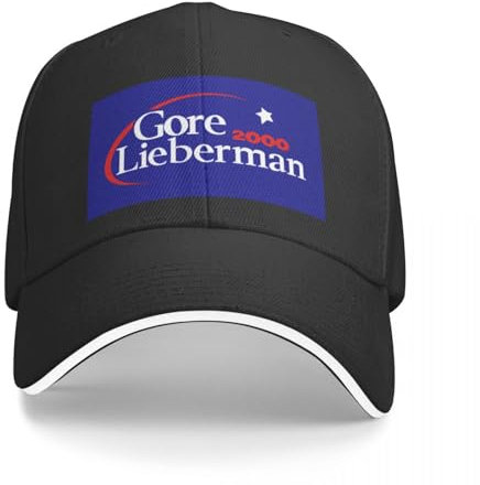 IEINYAUP Gore Lieberman 2000 Baseball Cap Golf Wear Tee Hut Herren Caps Damen einfarbig schwarz, für alle Jahreszeiten