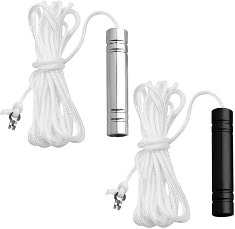 MADGININE Bathroom Light Pull Cord 2 Pcs Pull Cord Light Switch Bathroom, Light Pull Cord, Heavy Blind Cord Pull Handle with 150 Cm Pull Cord and Connector for Bathroom,Toilet Lights,Fans,Blinds,