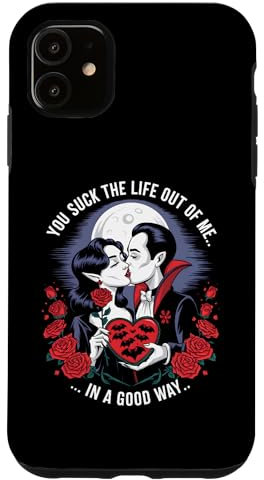 iPhone 11 You Suck the Life Out of Me Vampire Couple Valentine's Day Case