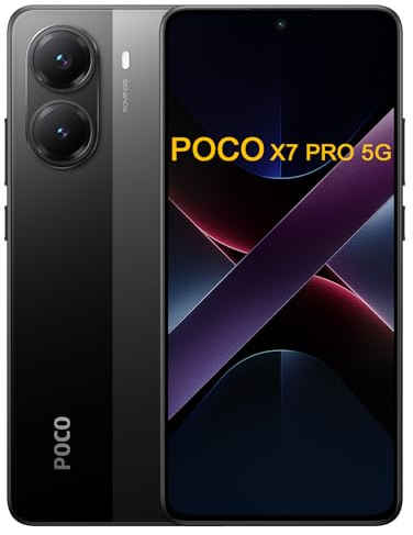XIAOMI Poco X7 Pro 5G Smartphone, 256GB, 8GB RAM, 6.67'' CrystalRes 1.5K 120Hz AMOLED Display, 6000mAh akku, schwarz, Black