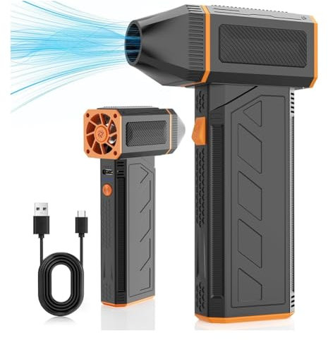 Rtxbvg Mini Fan Plumero de Aire Eléctrico Motor Sin Escobillas de Mano 130000 RPM 3 Velocidades Limpieza de Teclado de Computadora Industrial