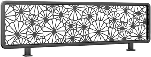 GPECTIFO Trennwand for den Essbereich, Trennwand aus hohlem Eisen for Restaurants, dekorative Trennwand, erhöhte Arbeitsplatte, Trennwand for Bürobartische, 30 cm niedriger Zaun(Black-b,50cm)