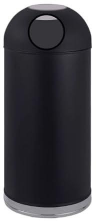 Poubelle pour extérieur Poubelles de grande capacité avec cendriers, cafés créatifs au thé au lait, snacks et colonnes de cendriers dans les zones fumeurs commerciales Gain de place(Noir)