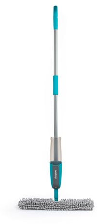 Beldray Anti-Bac Pet Plus Spray Mop – 2 In 1 Hard Floor Cleaner, Sweep & Scrub, Machine-Washable Pad, Treated With Zinc Pyrithione, 400ml Built-In Water Tank, Scraper Tool Included To Remove Hair