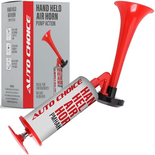 Xtremeauto Hand Held Air Horn – Manual Pump Action Airhorn – Loud Reusable Noisemaker for Sports, Marine, Emergency Use & Outdoor Events – Eco-Friendly & Battery-Free – Compact & Portable