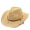 Cowboy Cowgirl Summer Straw Hat Wide Brim Hollow Out Cowboy Beach Sun Hats for Women Ladies Summer