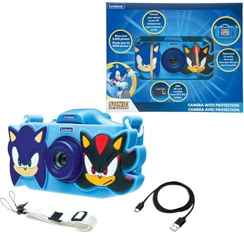 Lexibook, Sonic Appareil Photo Enfant 4-en-1, DJ078SN
