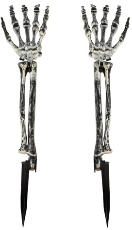 HexinYigjly 1 SetHalloween Deko Skelett, Halloween Skelett Deko Haus Garten | Gothic Deko Wohnung, Plastikskelett Gelenken Hand Statue Dekorationen für Halloween Skeleton Hause Party Decoration