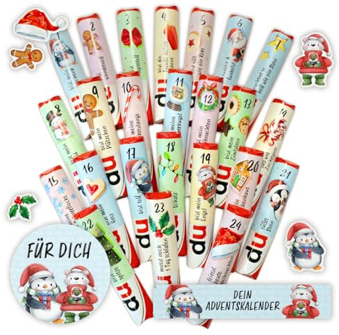 younikat Aufkleber-Set Adventskalender Weihnachten für Duplo - you0172 | Geschenk Weihnachten Advent, selbstklebend, ohne Riegel