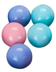 Bälle für Bällebad Spielbälle für Bällebad Plastikbälle bunt, robust und leicht Ball für Ballpool Spiele Bunte Auswahl für Mensch & Tier