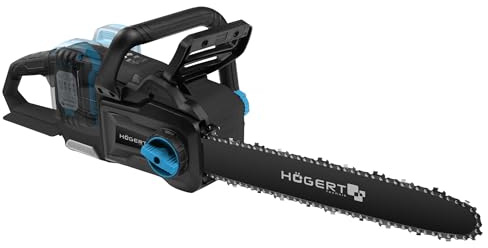 HÖGERT TECHNIK Akku-Kettensäge 2x18V OneAccuSystem, bürstenloser Motor, 14 Zoll Führungsschiene, kabellose Motorsäge für Holz, Brennholz und Gartenarbeiten, ohne Akku