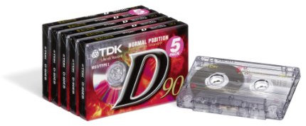 TDK – Lot de 5 Cassettes Audio 90 Min