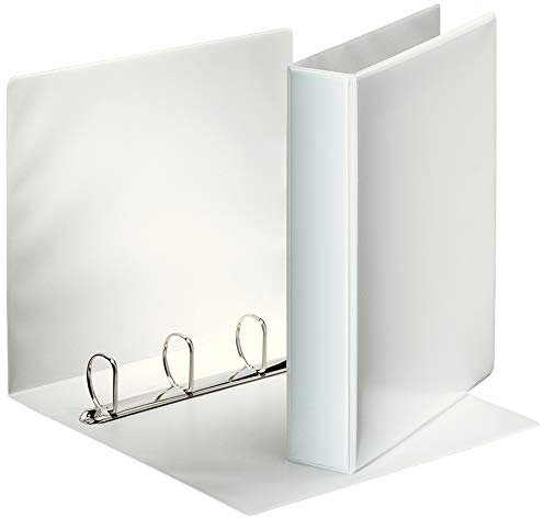 Esselte 49704 Ringbuch Präsentation, mit Taschen, A4, PP, 4 Ringe, 40 mm, weiss