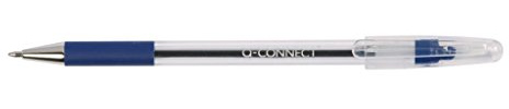 Q-CONNECT KF02458 Stick Ballpoint Pen Medium Blue(s) 20pc Ballpoint Pen – Ballpoint Pen (Stick Pen, Blue, Multicolor, Medium Round, 20 Piece(s))