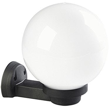 Lanterna Da Parete 'Globo' Tipo Ascendente. Struttura In Termoplastico. Adatta Per Lampade Ad Incandescenza E A Risparmio Energetico. Attacco E27, Ip43. Sfera Da Ø 20 Cm.
