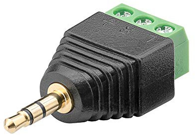 Goobay 76745 Terminal Block 3-pin > Klinke 3, 5 mm Stecker (3-Pin, stereo), Schraubbefestigung