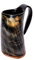 Brillibrum Tasse design en corne de vache véritable polie avec poignée - Verre viking en corne - Chope à bière médiévale unique - 700 ml