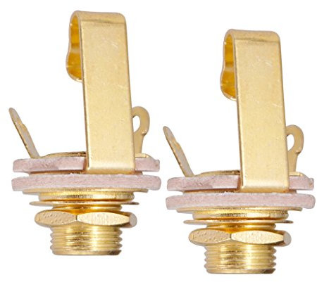 6,35 Mm 1/4Mono Klinkenbuchsen Für E Gitarren Bass Tonabnehmer - Golden
