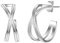 Glanzstücke München Damen-Ohrstecker Sterling Silber - Ohr-Creolen in x-Form Ohr-Hänger