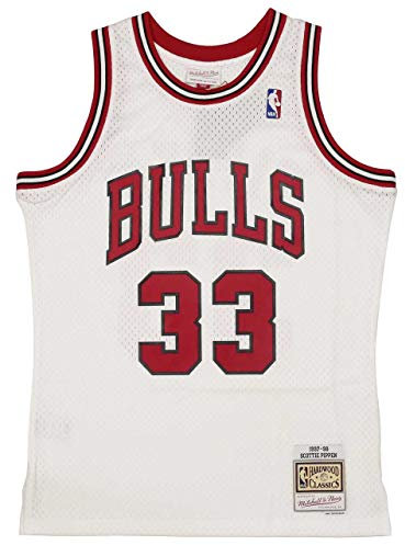 Mitchell & Ness Herren chicago bulls Bluse, White / White, L EU