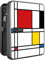 banjado Burg-Wächter abschließbarer Schlüsselkasten für 36 Schlüssel/Schlüsselkasten mit Zahlenschloss 24x30x8cm groß/Schlüsselschrank aus Stahlblech schwarz/Motiv Rot Gelb Blau