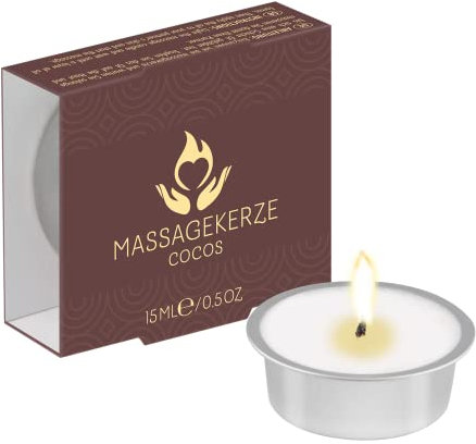 EIS Massagekerze mit Kokosduft | Sinnliche Massagen | Natürliche Inhaltsstoffe | Pflegende Rezeptur | Geschenk für den Partner | 15 ml