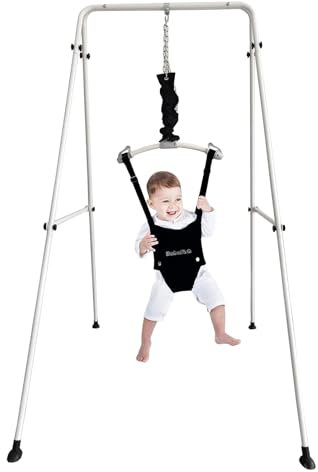 Puente de puerta para bebé con soporte para bebés activos que aman saltar y divertirse para bebés de 6 a 24 meses