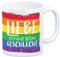 Liebe kennt kein Geschlecht Kaffeebecher mit Regenbogenflagge Tasse LGBT Bewegung Gleichberechtigung Stolz bunt