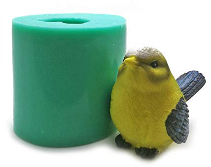 Nanyaciv DIY Silikon Vogel Formen, Vogel geformte Handwerk Kunst Silikonform, Fondant Kuchen Form Seife Salz Skulptur Form für Schokolade Dekoration 3D Simulation Handwerk, B