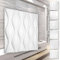 HEXIM 3D Wandpaneele, PVC Kunststoff weiß - Wellen Design Paneele 50x50cm Wandverkleidung (2QM HD052) 3D Paneele Wellenoptik Wave Dekorpaneele
