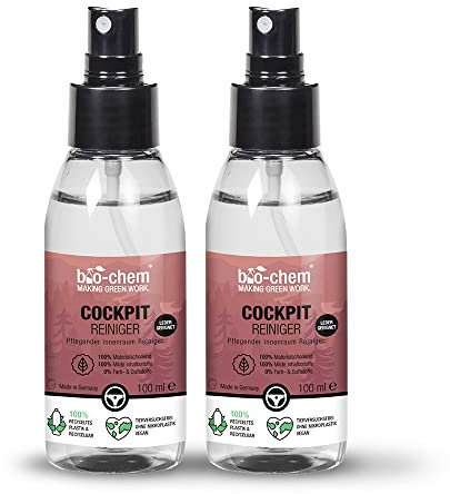 Bio-Chem Entretien Cockpit 2X 100 ML Cockpitspray I Nettoyant pour intérieur de Voiture avec Soin Doux pour Le Cuir et Le Plastique I Assure Un éclatant avec Protection sur Les Tableaux de Bord