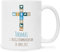 GRAVURZEILE Bedruckte Tasse - Zur Konfirmation V2 - Personalisiert mit Name & Datum - Gastgeschenk zur Kommunion Konfirmation Firmung - Geschenk für Jungen Mädchen - Farbe: Weiß