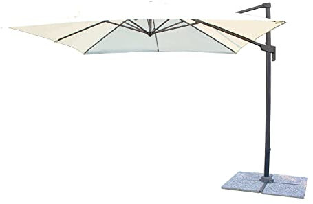 Cosma Ombrellone per Giardino Newton P/L 2x3 Telo Ecru Poliestere Alluminio Ecrù
