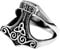 VELESAY Thors Hammer Viking Ring Stainless Steel Men's Vintage Gothic Biker Rings Signet Ring Nordic Hammer Viking Mjolnir Men's Retro Rock Viking Ring Nordic Jewellery