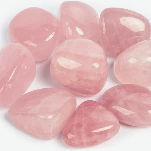 Quarzo Rosa Pietra Naturale Levigata - Set di 4 pietre con proprietà curative