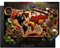 KitchenYeah© Induction Hob Protector Mat 23.2x30.3 / 77x59 cm Stove Cap Top Cover Kitchen Cooker Covers for Electric Hobs Vinyl Herbs - Spices - World Map - Brown - Spoon - Colourful