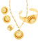 VALKEM Mode Dubai Schmuck Sets 24 Karat Gold Farbschmuck für äthiopischen runden Anhänger Trendiger Schmuck Hochzeit Jubiläum, Valentinstag, Weihnachten, Geburtstagsgeschenke