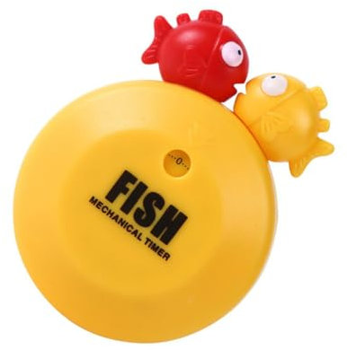 ABOOFAN Minuteur De Cuisine Mécanique À Thème Poisson Bulle Facile À Utiliser pour Maison Aucune Pile Requise Plastique Robuste