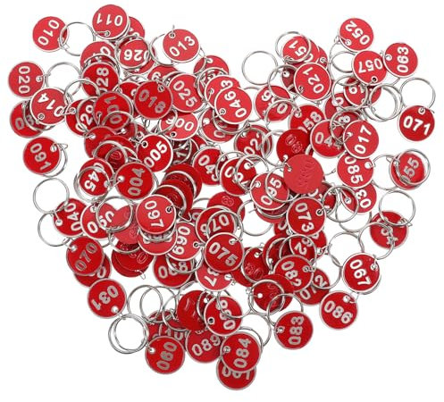 TEHAUX Schlüsselmarkierungen Aluminiumlegierung 50 Stück Nummerierte Id-Tags Für Sauna Badezimmer Spind Aufbewahrung Schlüsselanhänger