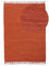 carpetfine Flickenteppich Kelim Chindi Uni Orange 190x290 cm, handgewebt | Fleckerlteppich aus Baumwolle für Wohnzimmermit Fransen