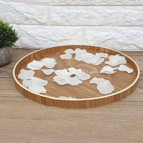 Wooden Vintage Serving Tray Plate for Tea Set Fruits Candies Home Decoration Easy Storage Coffee Table BBQ Party (33cm)