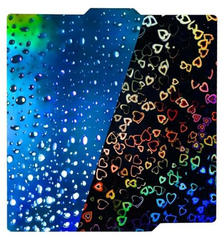 IdeaFormer Smooth Sweetheart+Waterdrop PEH piastra di stampa per Bambulab X1/X1C/X1E/P1P/P1S/A1, piastra in acciaio a molla PEH 257 x 257 mm per stampanti 3D Bambu Lab